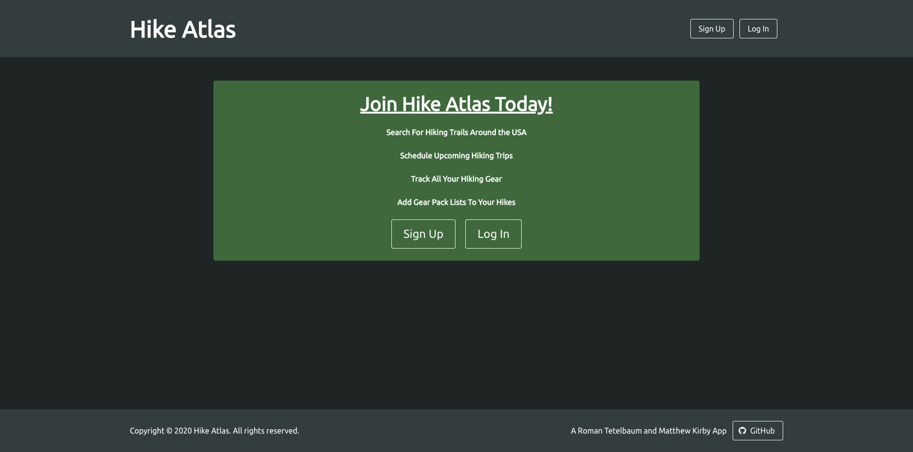 Hike Atlas Home Page